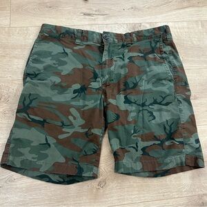J. Crew Camouflage Men's Shorts - Green and Brown